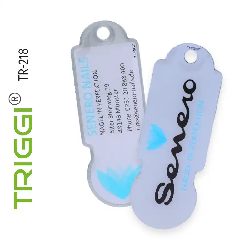 Einkaufswagen löser Einkaufswagenchip mit Ihrem Logo oder Motiv, Einkaufswagenchips Einkaufswagenauslöser TRIGGI® TR-218 Senero Nails Nägel in Perfektion