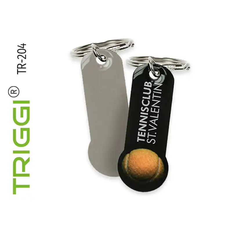 Shopping cart release Shopping cart token with your logo or motif, shopping cart tokens Shopping cart release TRIGGI® Original TR-204 - Tennis Club St. Valentin - Advertising material