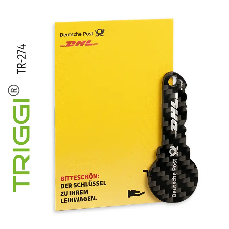 TRIGGI® Einkaufswagenlöser TR-274 "DHL" mit Karte für Ihre Werbekampagne