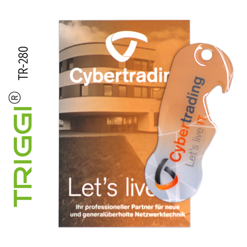 Einkaufswagenlöser Einkaufschip sofort abziehbar Metall - Triggi TR-280 "Cybertrading Let´s live IT"