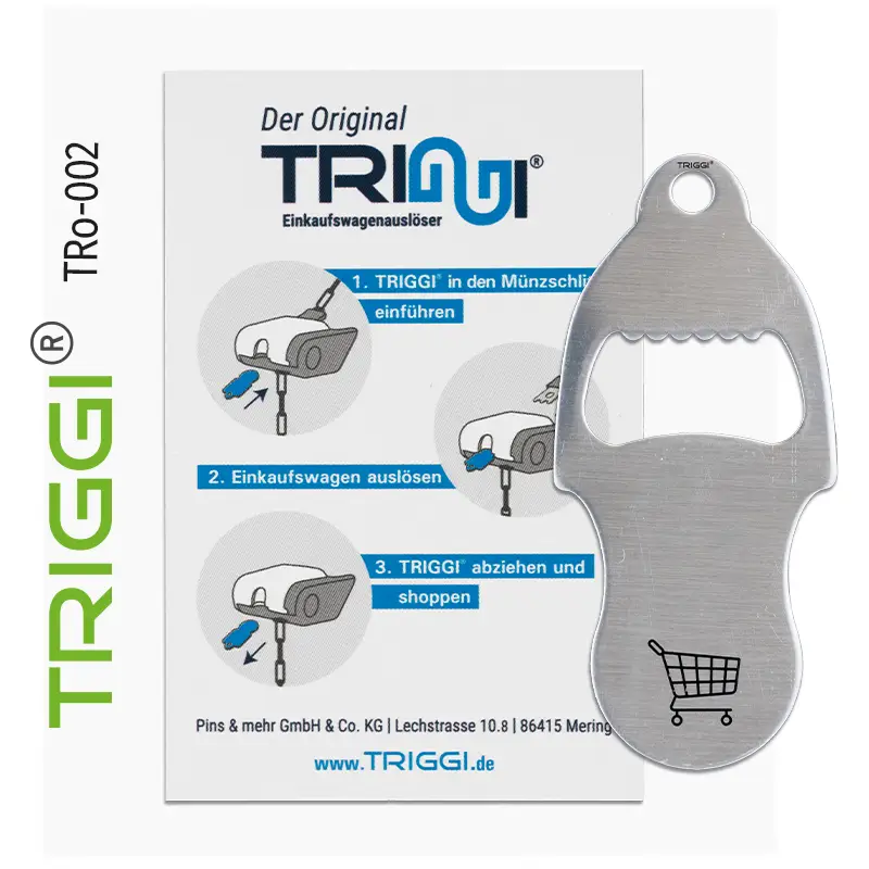 Einkaufswagenauslöser TRIGGI®Öffner TRo-002 „Drössler® Umwelttechnik Betonfertigteile Bauunternehmung“